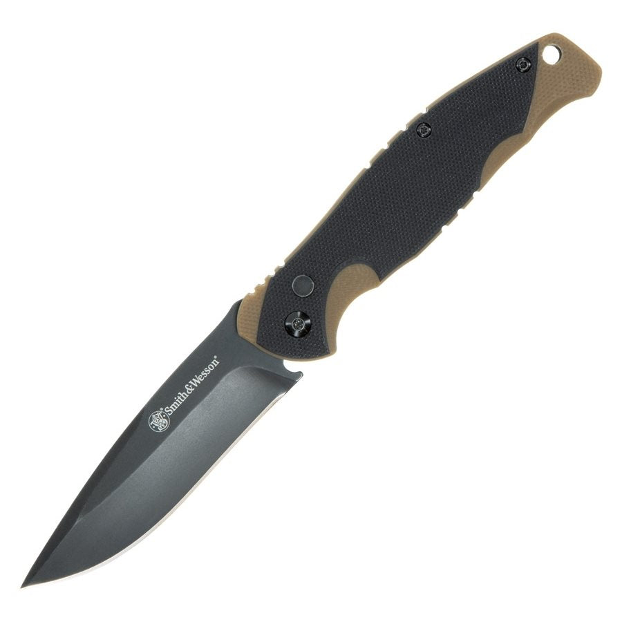 Navaja plegable FREELANCER Smith & Wesson, hoja lisa 8Cr13Mov, longitud total 20,5 cm, clip de bolsillo y cierre de botón