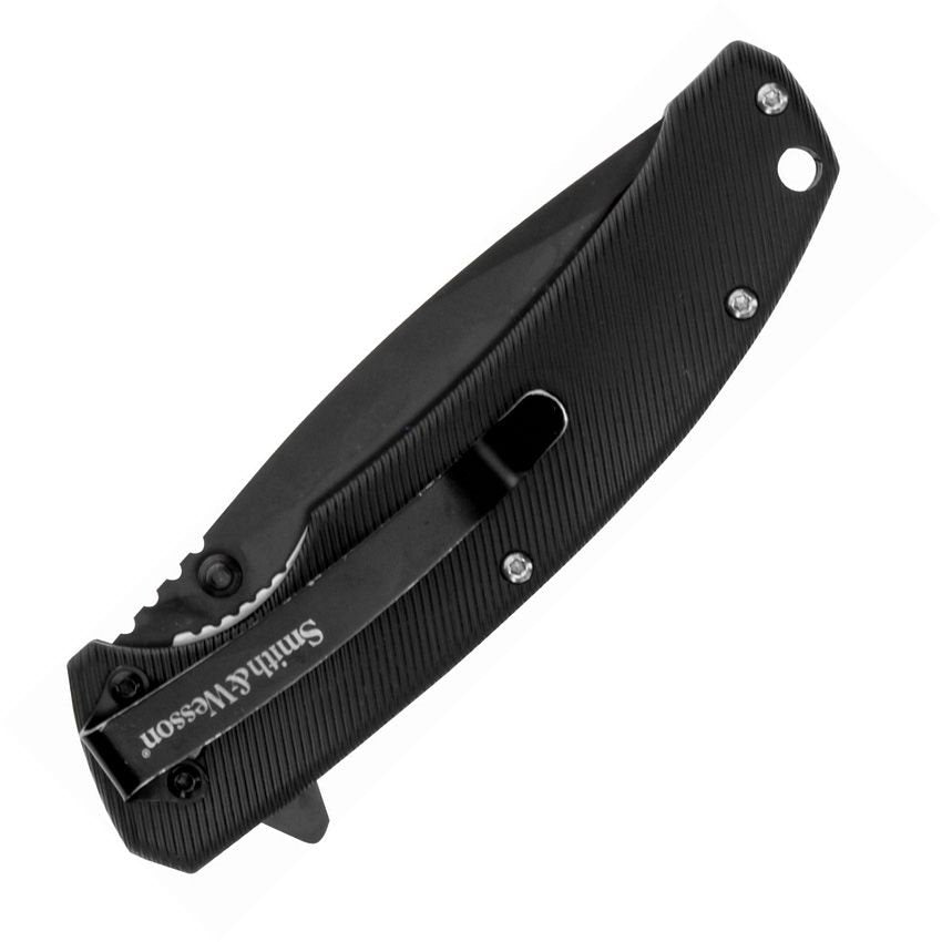 Cuchillo plegable VELOCITE negro, hoja clip point 8Cr13Mov, filo liso y bloqueo Linerlock