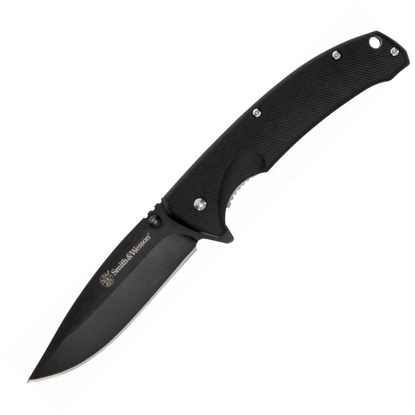 Cuchillo plegable VELOCITE negro, hoja clip point 8Cr13Mov, filo liso y bloqueo Linerlock