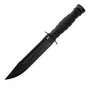 Cuchillo M&P Ultimate Survival 1122584 negro, hoja fija clip point, acero 8Cr13MoV, full-tang