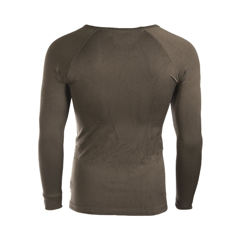 Camiseta funcional SPORTS manga larga verde, tejido de secado rápido 92% nylon 8% elastano