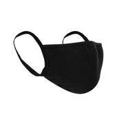Mascarilla infantil negra 3 capas lavable, 100% poliéster, cobertura 15,2×10,8 cm