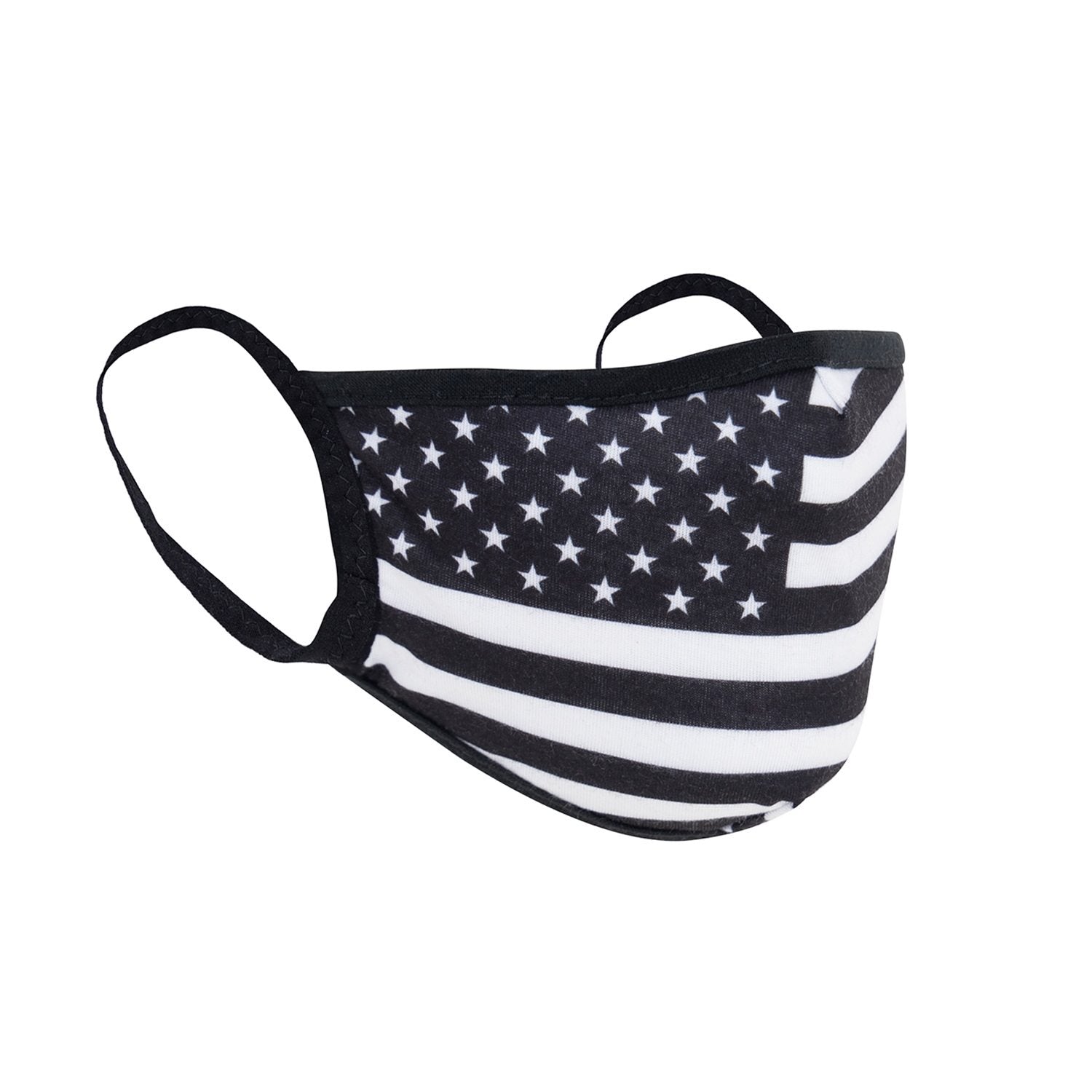 Mascarilla 3 capas con bandera de EE. UU., 100% poliéster, disponible en tallas S/M y L/XL