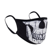 Mascarilla 3 capas SKULL en poliéster, tallas S/M y L/XL, lavable y reutilizable