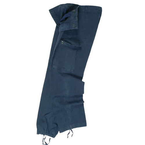 Pantalones BW tipo moleskin prelavados en color azul - vista frontal