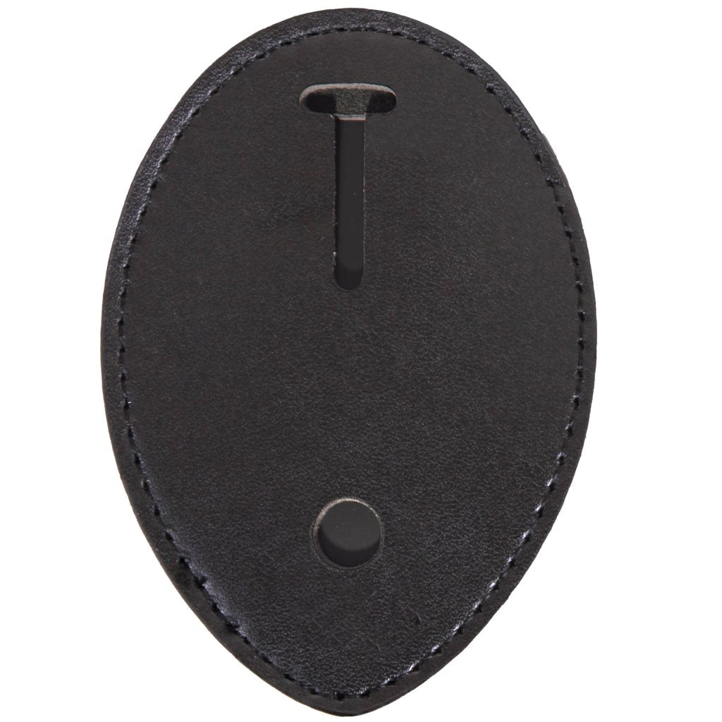 Funda de piel para placa US con clip metálico (sin cadena)