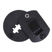 Porta insignia de cuero con clip metálico para sujetar distintivos e identificaciones
