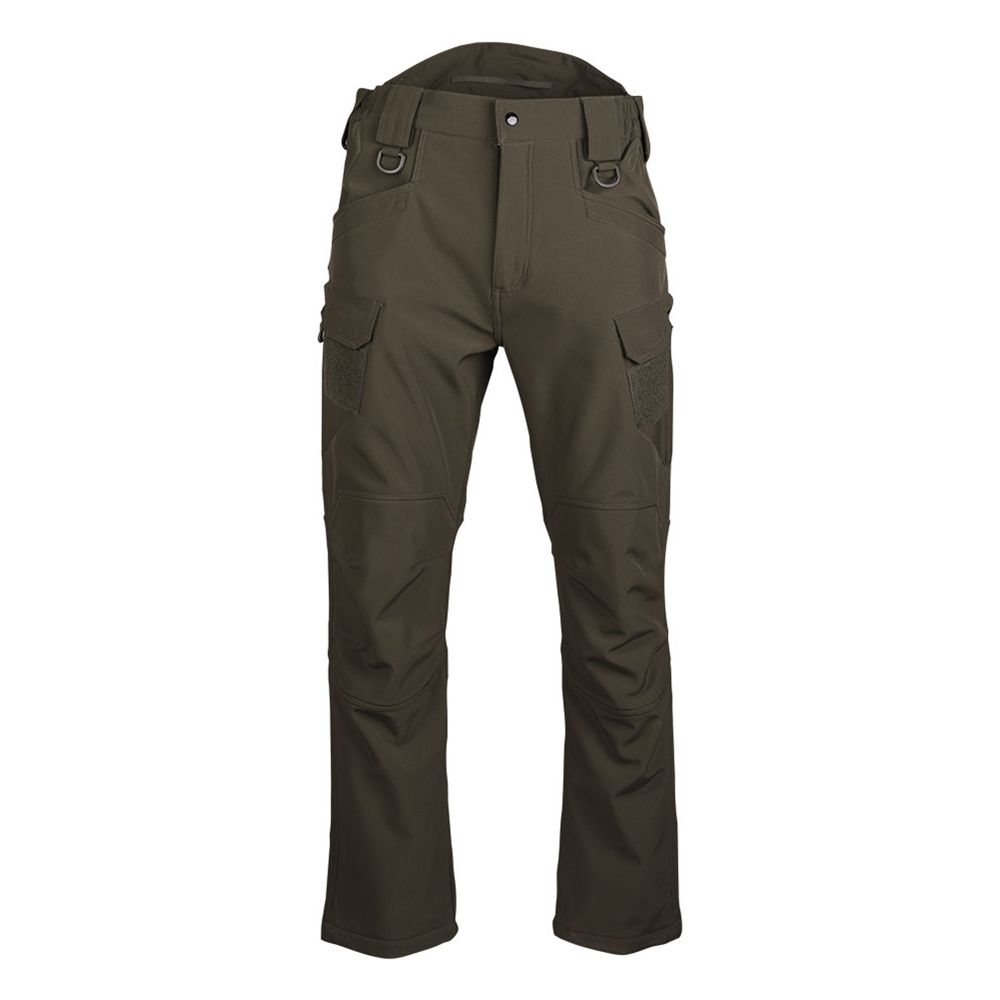 Pantalones ASSAUT softshell MIL-TEC con forro de fleece y refuerzo en rodillas