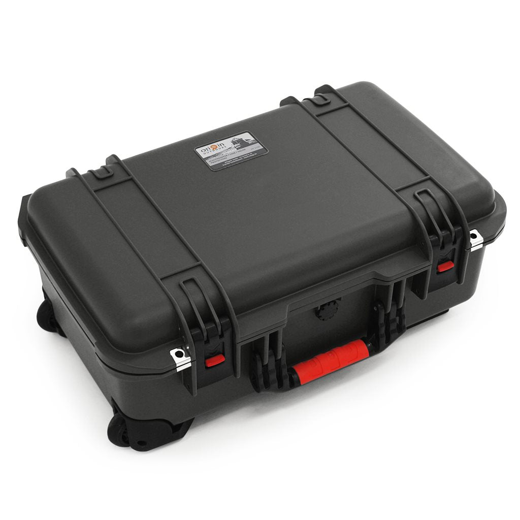 Caja de transporte plástica con ruedas y mango telescópico, IP67, 55,6×35,8×23 cm