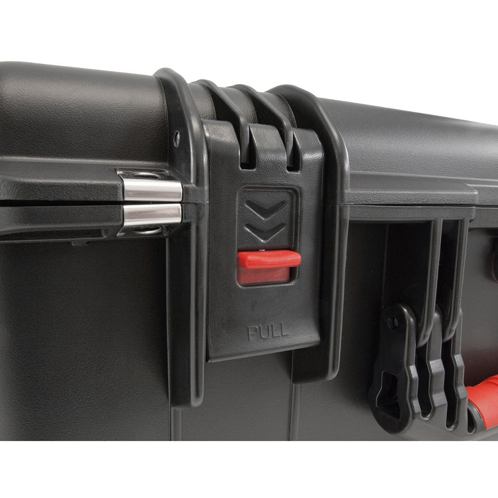 Caja de transporte plástica con ruedas y mango telescópico, IP67, 55,6×35,8×23 cm