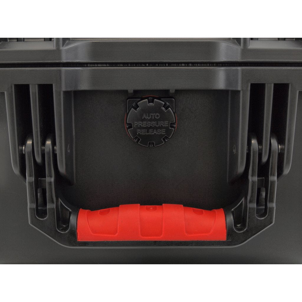 Caja de transporte plástica con ruedas y mango telescópico, IP67, 55,6×35,8×23 cm