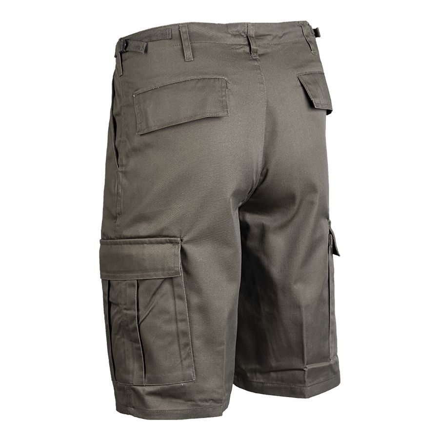 Pantalones cortos BDU US verdes con bolsillos, 80% poliéster 20% algodón