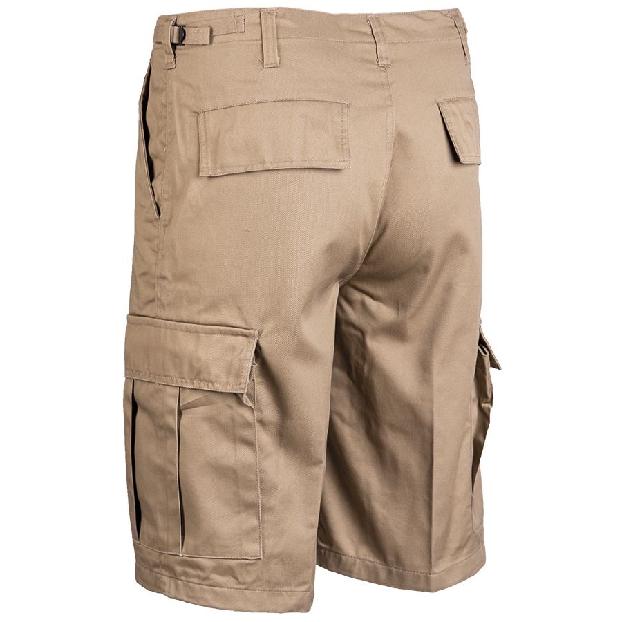 Pantalones cortos US BDU T/C KHAKI con bolsillos cargo y cintura ajustable