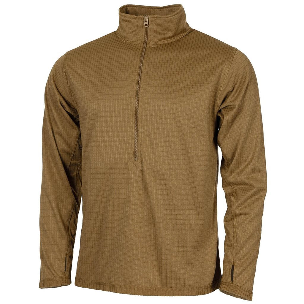 Camiseta térmica LEVEL 2 COYOTE con polar Comfort Dry y canales para evacuar la humedad