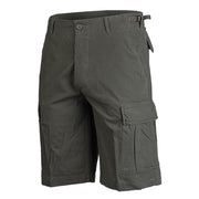 Pantalones cortos US BDU rip-stop verdes, 100% algodon, bolsillos laterales y de muslo