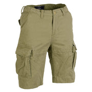 Pantalones cortos VAGE verdes de algodón prelavado con estilo vintage y seis bolsillos