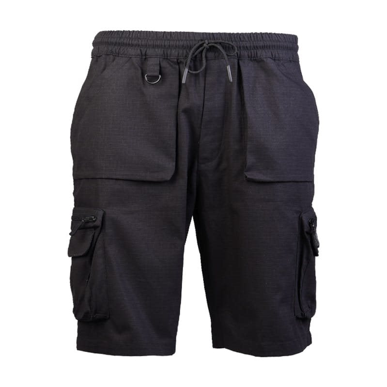 Bermudas URBAN EXPLORER negras de algodón rip-stop, cómodas y resistentes