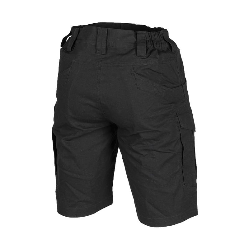 Shorts ASSAULT negros en algodón ripstop con cremallera YKK y seis bolsillos