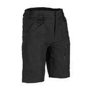 Shorts ASSAULT negros en algodón ripstop con cremallera YKK y seis bolsillos
