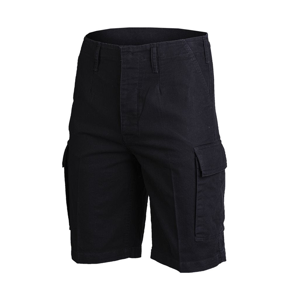 Pantalones cortos BW moleskin negros Mil-Tec en algodón prelavado