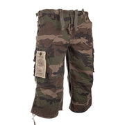 Pantalones 3/4 AIR COMBAT prelavados Woodland, 100% algodon