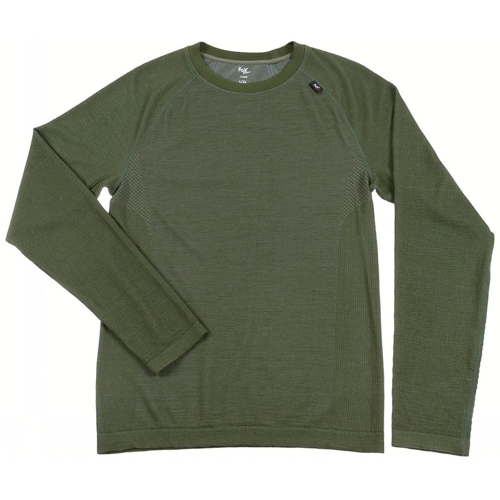 Camiseta térmica Merino 50 en verde, tejido elástico y lana merino