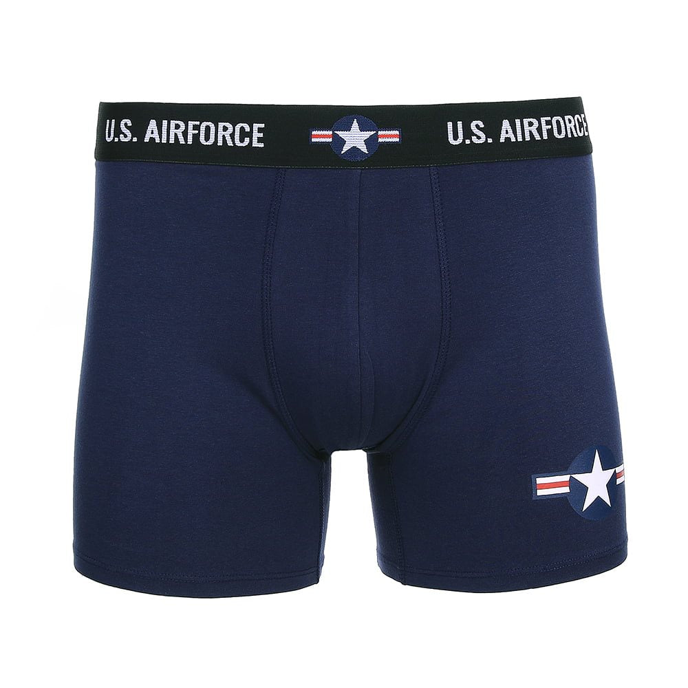 Boxers azules con estampado U.S AIRFORCE y cinturilla elástica