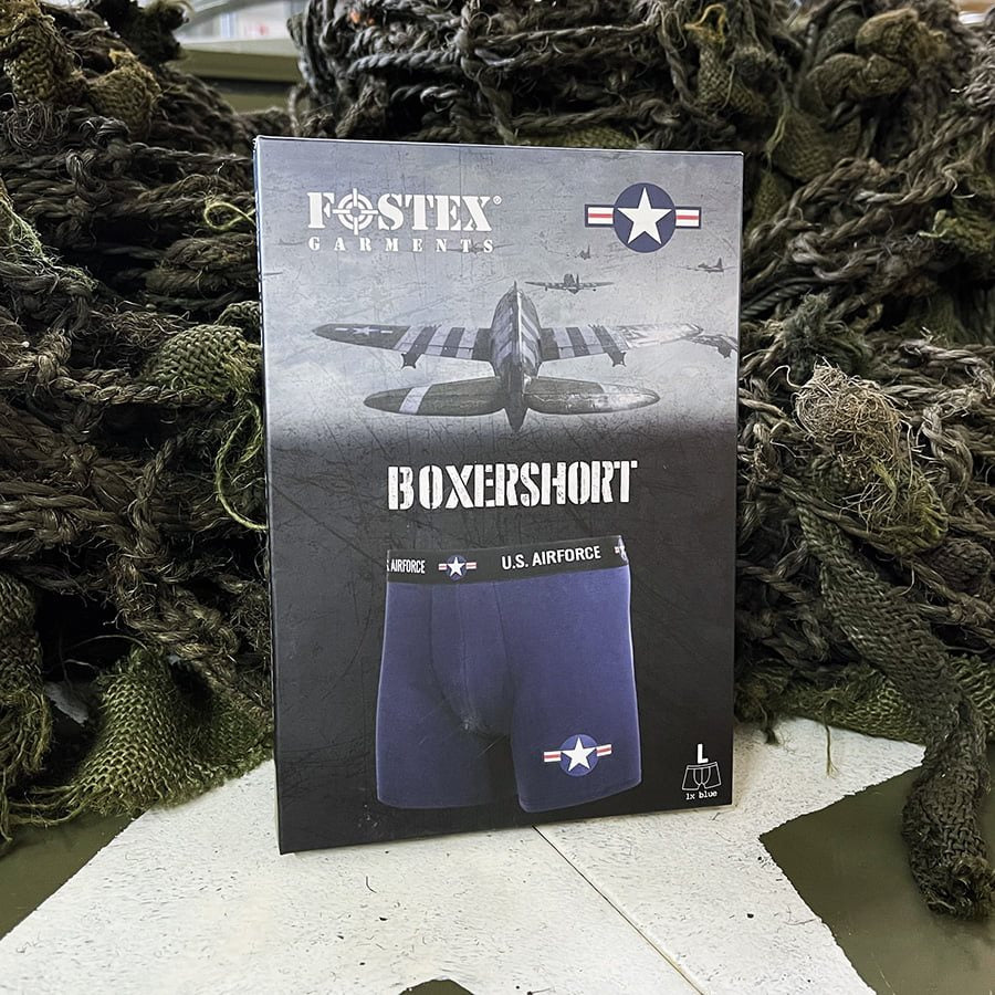 Boxers azules con estampado U.S AIRFORCE y cinturilla elástica