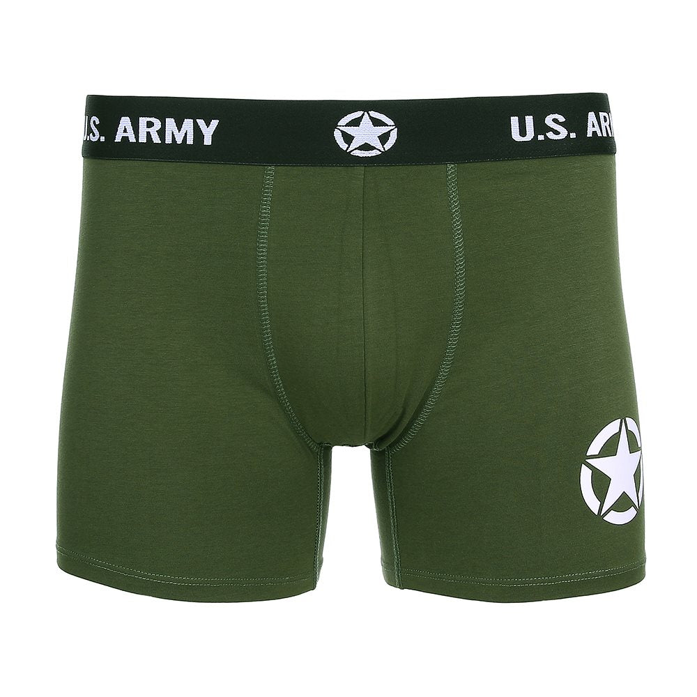 Boxer verde con cintura elástica suave y estampado 'U.S. ARMY'