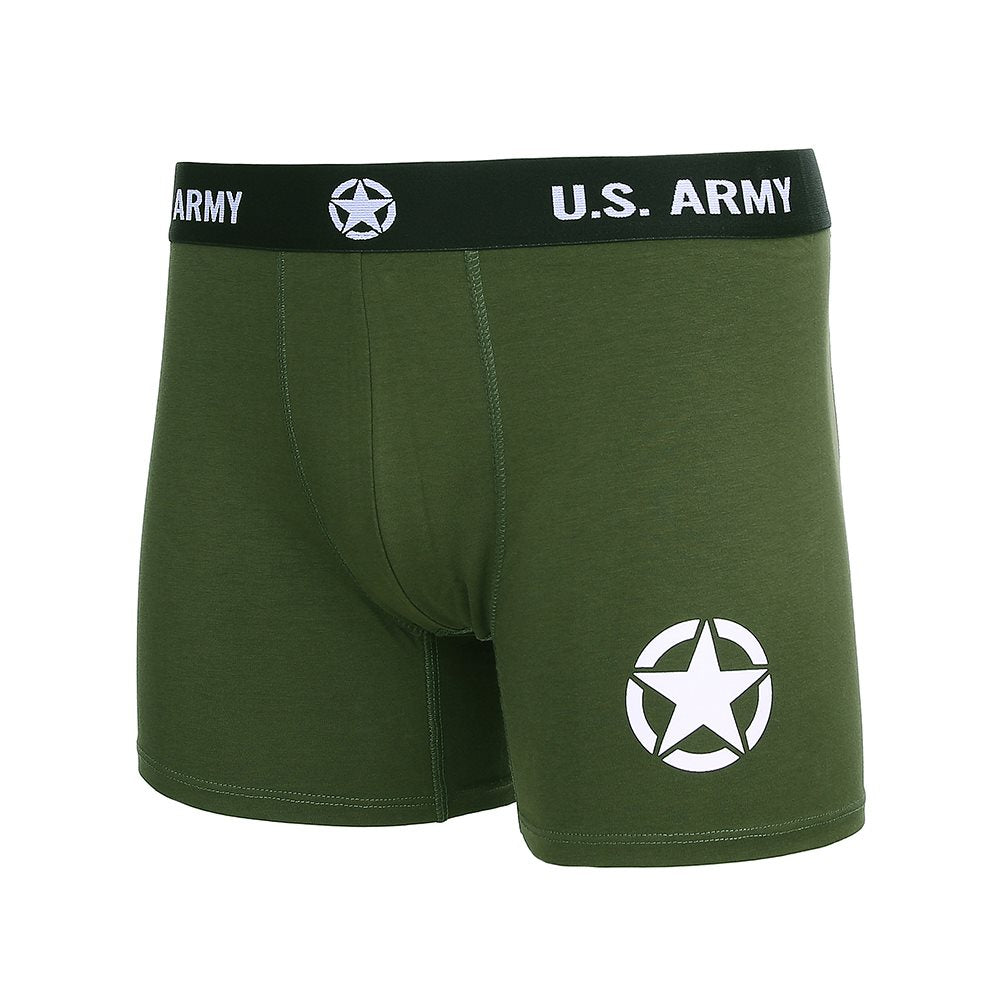 Boxer verde con cintura elástica suave y estampado 'U.S. ARMY'