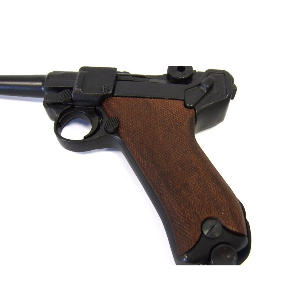 Réplica de pistola Parabellum Luger P08 con empuñadura de madera