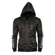 Sudadera MIL-TEC camuflaje WOODLAND con capucha ajustable y cremallera impermeable