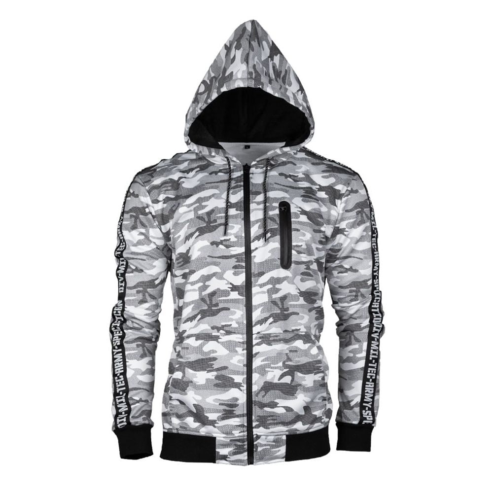 Sudadera MIL-TEC TRAINING METRO URBAN en camuflaje con capucha ajustable y cremallera impermeable