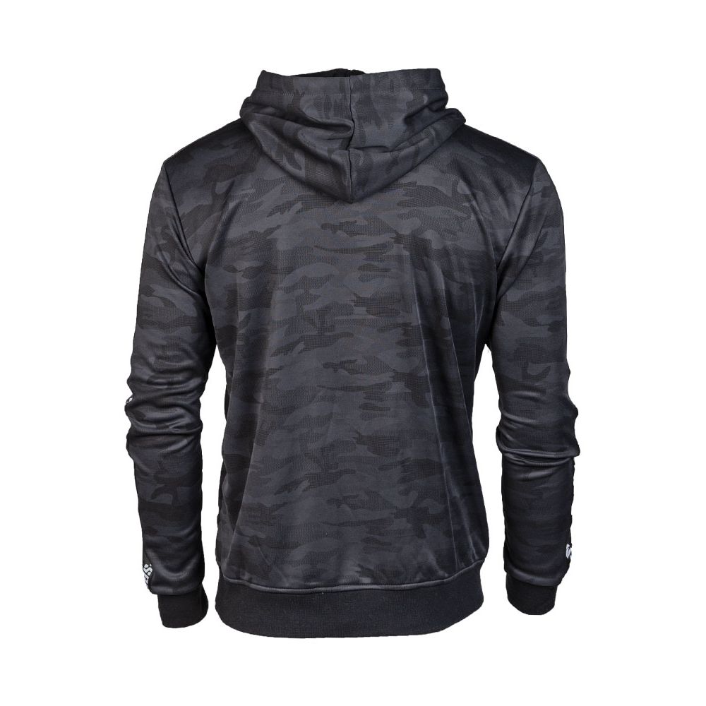Sudadera MIL-TEC DARK CAMO con capucha ajustable, cremallera impermeable y bolsillo en el pecho