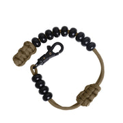 Podómetro de cuentas con paracord y mosquetón COYOTE, longitud aprox. 310 mm