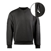 Sudadera táctica negra cuello redondo 60% algodón 40% poliéster