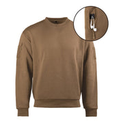 Sudadera táctica ikina taktická ROUND NECK COYOTE, cuello redondo, 60% algodon 40% poliester, sin capucha