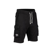 Shorts tipo sudadera MIL-TEC negros con bolsillos cargo y cintura elástica