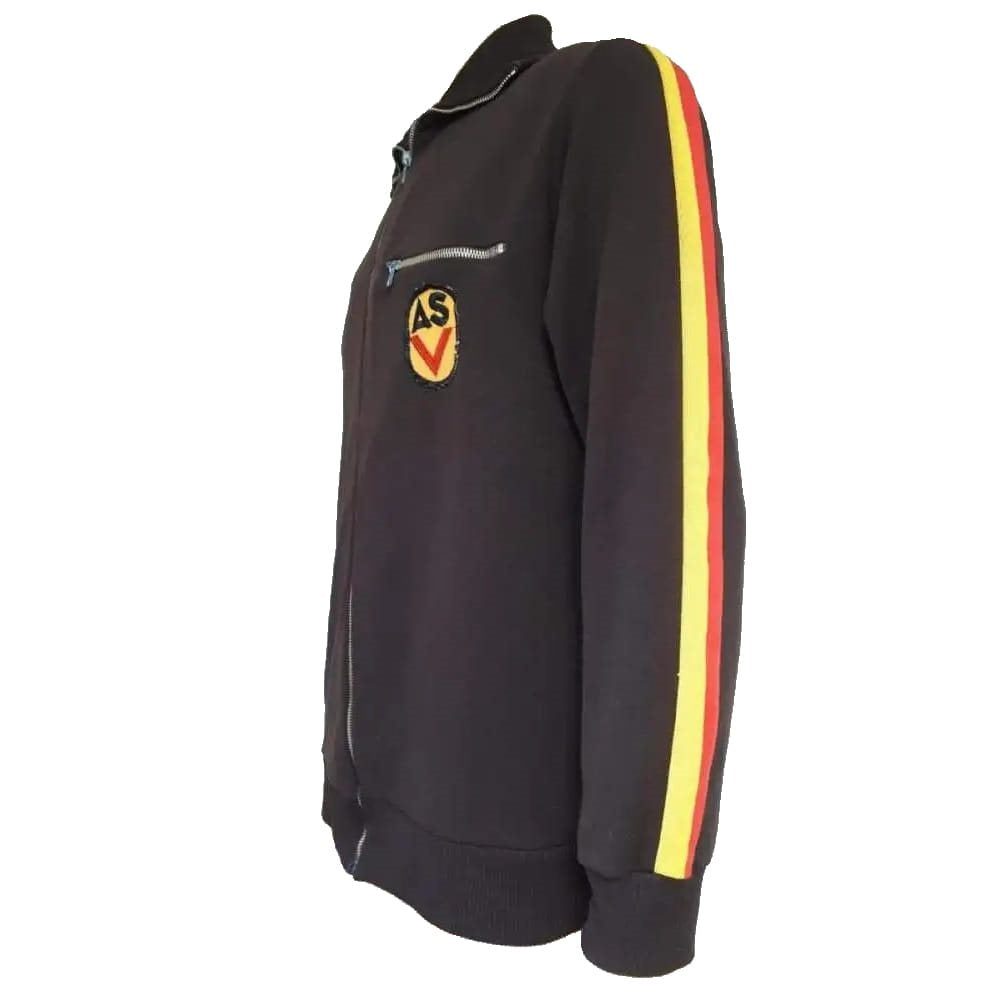 Sudadera deportiva NVA/DDR marrón con bandas laterales