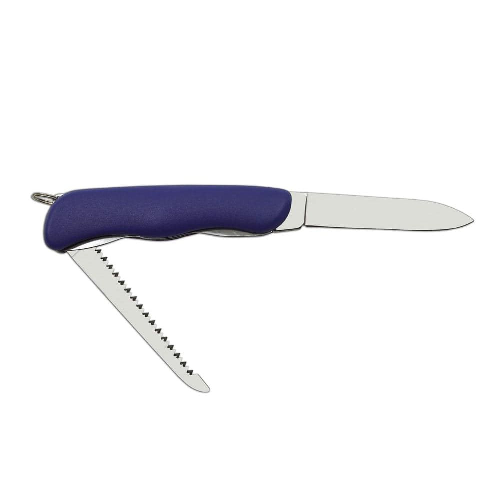 Navaja plegable 2/AK acero inox 420 con mango plástico azul y funda PVC