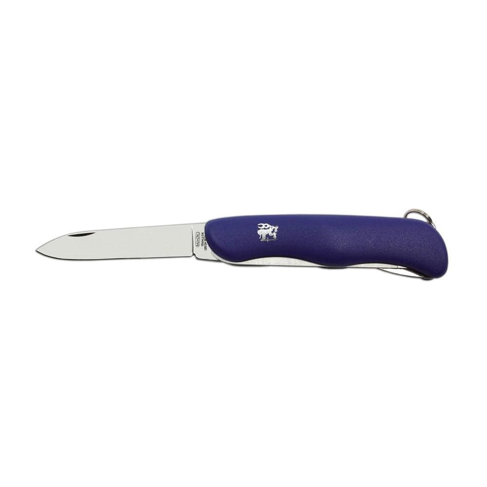 Navaja plegable 2/AK acero inox 420 con mango plástico azul y funda PVC