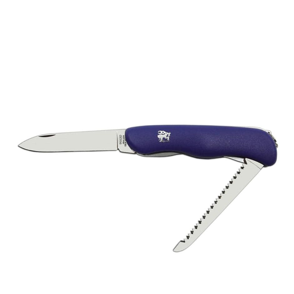 Navaja plegable 2/AK acero inox 420 con mango plástico azul y funda PVC
