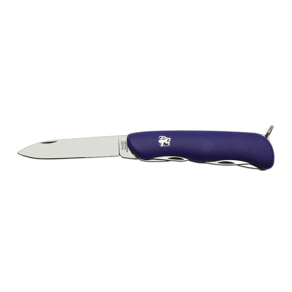 Navaja plegable 2/AK acero inox 420 con mango plástico azul y funda PVC