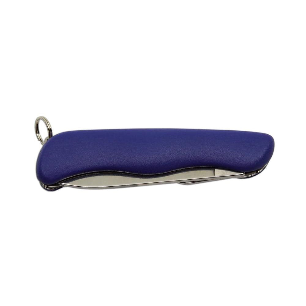 Navaja plegable 2/AK acero inox 420 con mango plástico azul y funda PVC