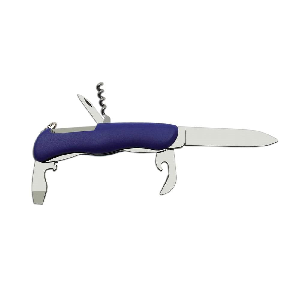 Navaja plegable 5/AK acero inoxidable con mango plastico azul y funda PVC