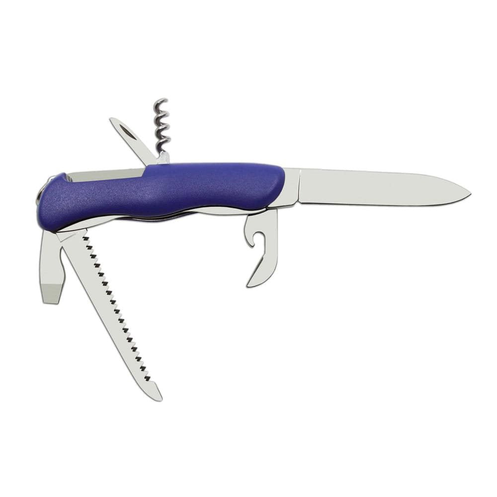 Navaja plegable 6/AK acero inoxidable 420, empuñadura azul, hoja 90 mm, funda PVC