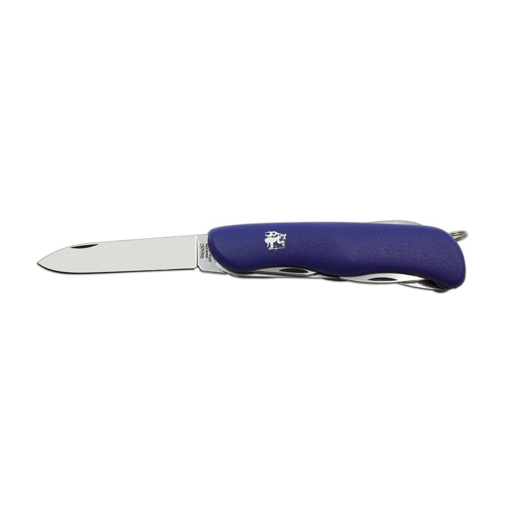 Navaja plegable 6/AK acero inoxidable 420, empuñadura azul, hoja 90 mm, funda PVC