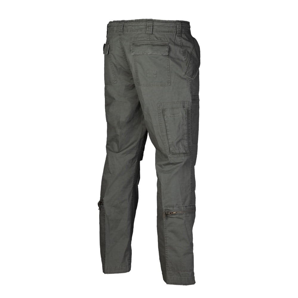 Pantalones PILOT de algodón prelavado verdes, corte recto