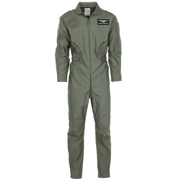 Mono piloto infantil verde, 35% algodón, 65% poliéster