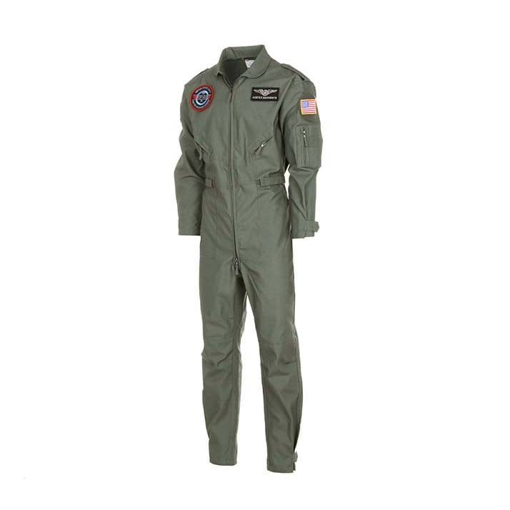 Mono piloto infantil verde, 35% algodón, 65% poliéster